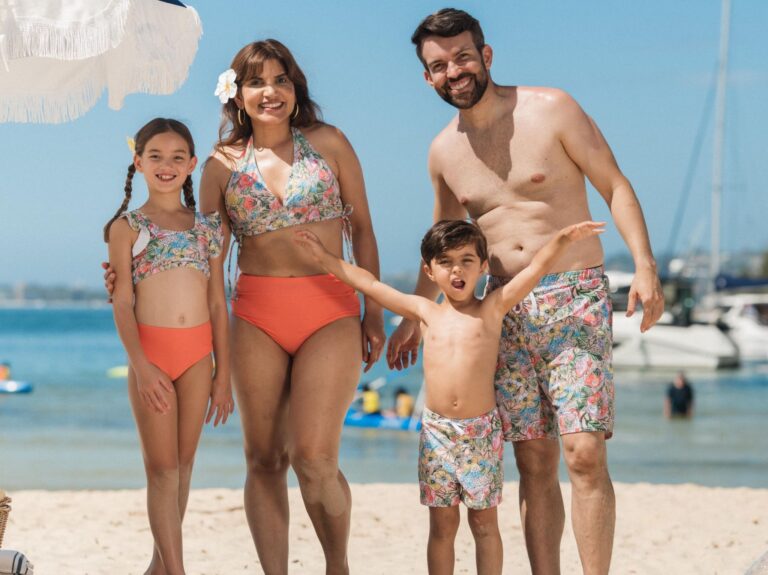 Match the moment with family matching swimsuits